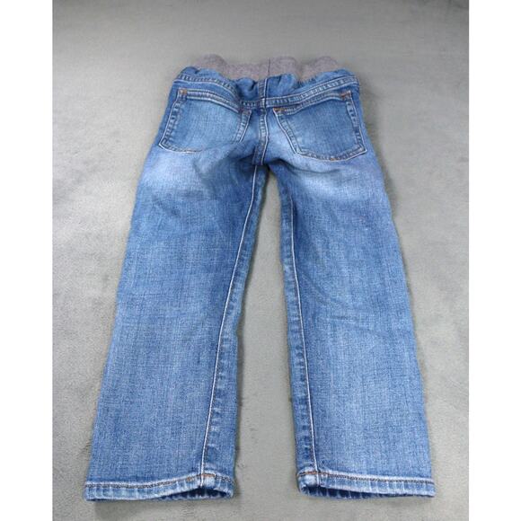 GAP Denim Toddler Jeans 4 Years Slim Fit Pull-On Knit Waist Blue Boys Girls - Picture 7 of 10